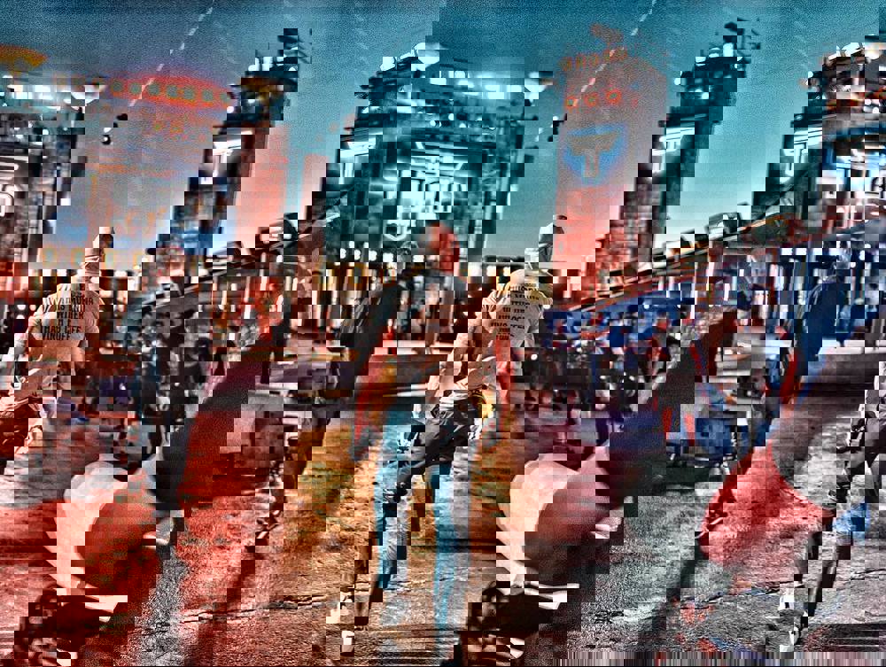 Dwayne 'The Rock' Johnson walking onto the set of TITAN GAMES.